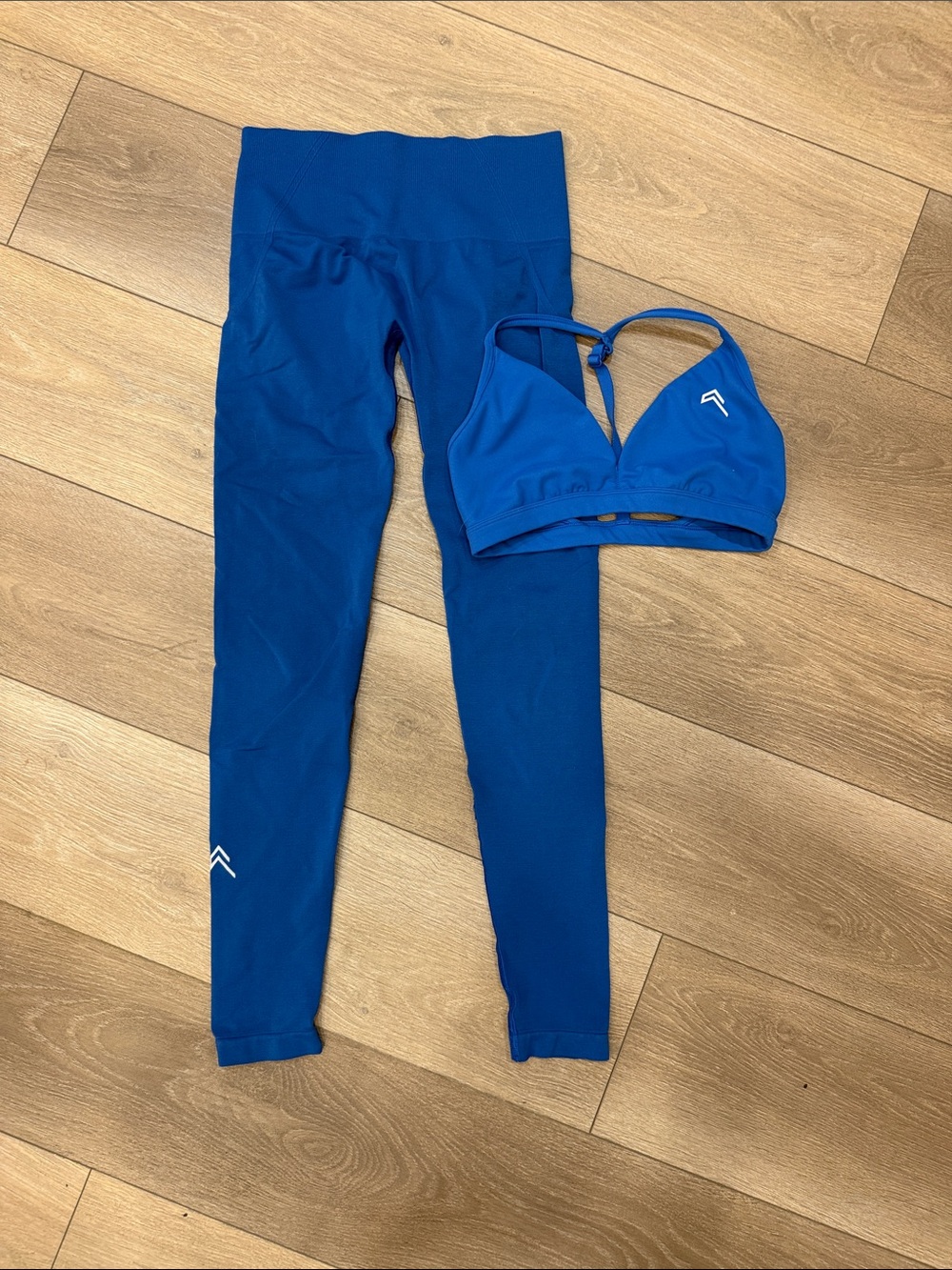 Oner active Blue Active Leggings and Bra Set